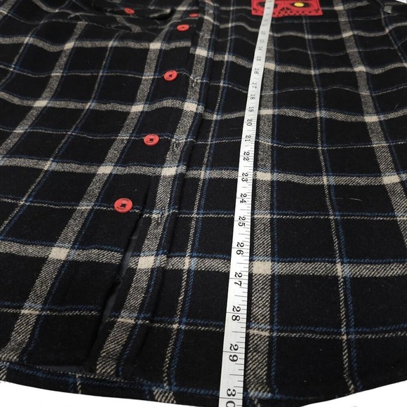 Logic C0ADM Tour Flannel Shirt Men's Size M Black Plaid Graphic Print - Picture 7 of 8